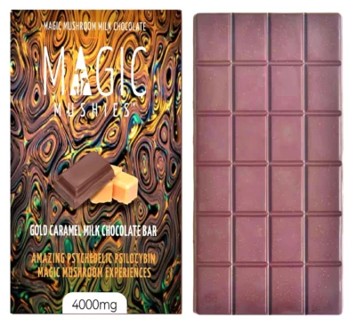 Magic Mushroom Gold Caramel Milk Chocolate Bar 4000mg