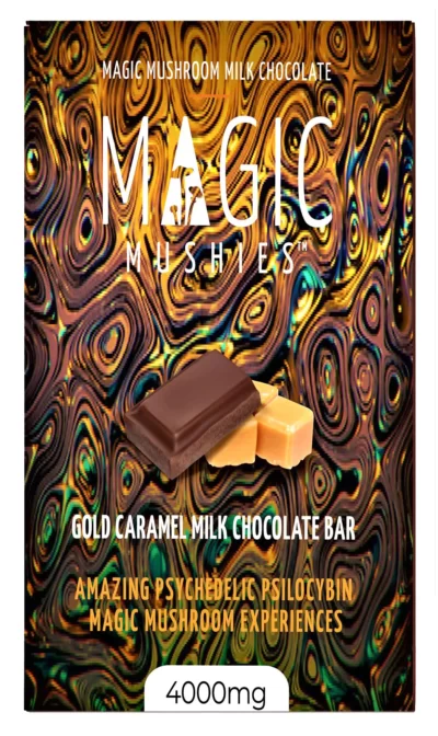 Magic Mushroom Gold Caramel Milk Chocolate Bar 4000mg