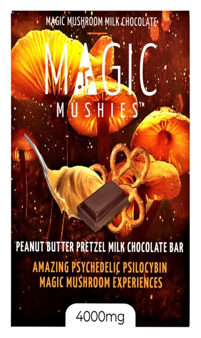 Magic Mushroom Peanut Butter Pretzel Milk Chocolate Bar 4000 mg Front