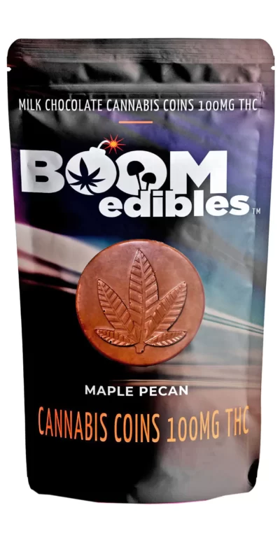 Boom Edibles Cannabis Coins | Maple Pecan | 100mg