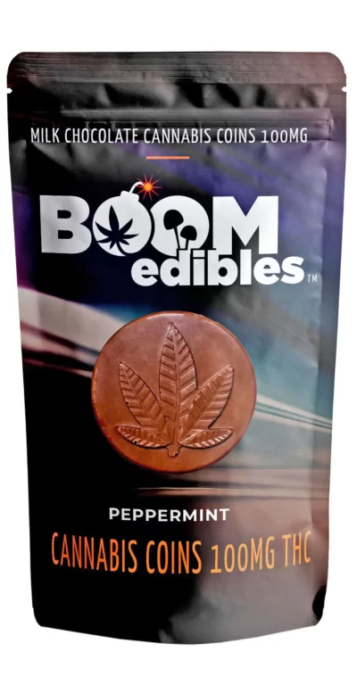 Boom Edibles Cannabis Coins | Peppermint | 100mg