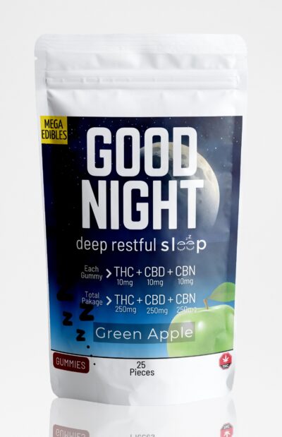 Good Night Gummy (rounded top square - 2ml) Front - Apple - 25 pack