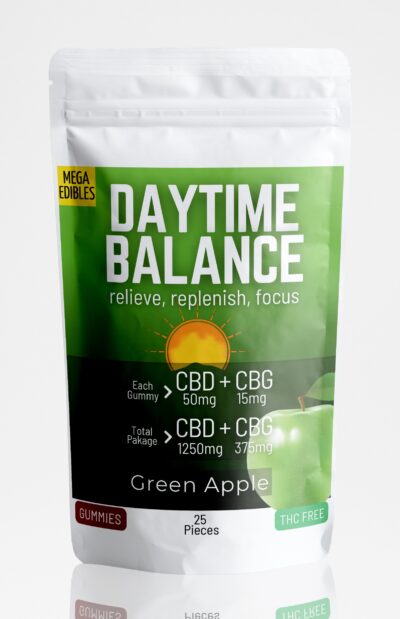 Daytime Balance Gummies CBD CBG - Green Apple (25 Pack)