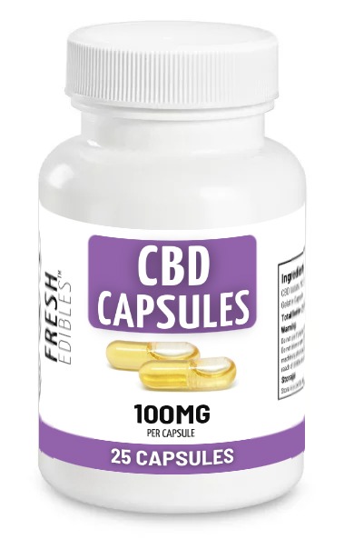 Fresh Edibles CBD Capsules 2500mg (25 capsules x 100mg)