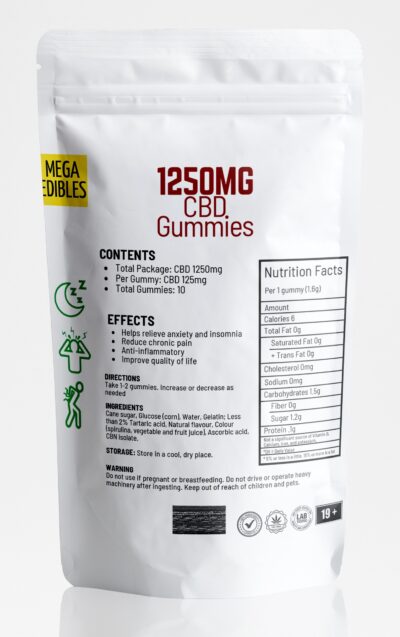 1250mg CBD Black Cherry Gummies - Image 2
