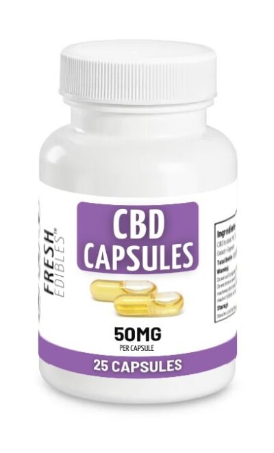 Fresh Edibles CBD Capsules 1250mg (25 capsules x 50mg)