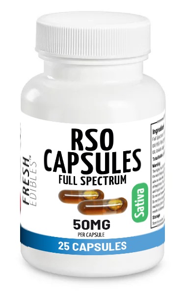 Fresh Edibles Sativa RSO Capsules 1250mg (25 capsules x 50mg)