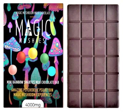 Magic Mushroom Rainbow Smarties Milk Chocolate Bar 4000mg