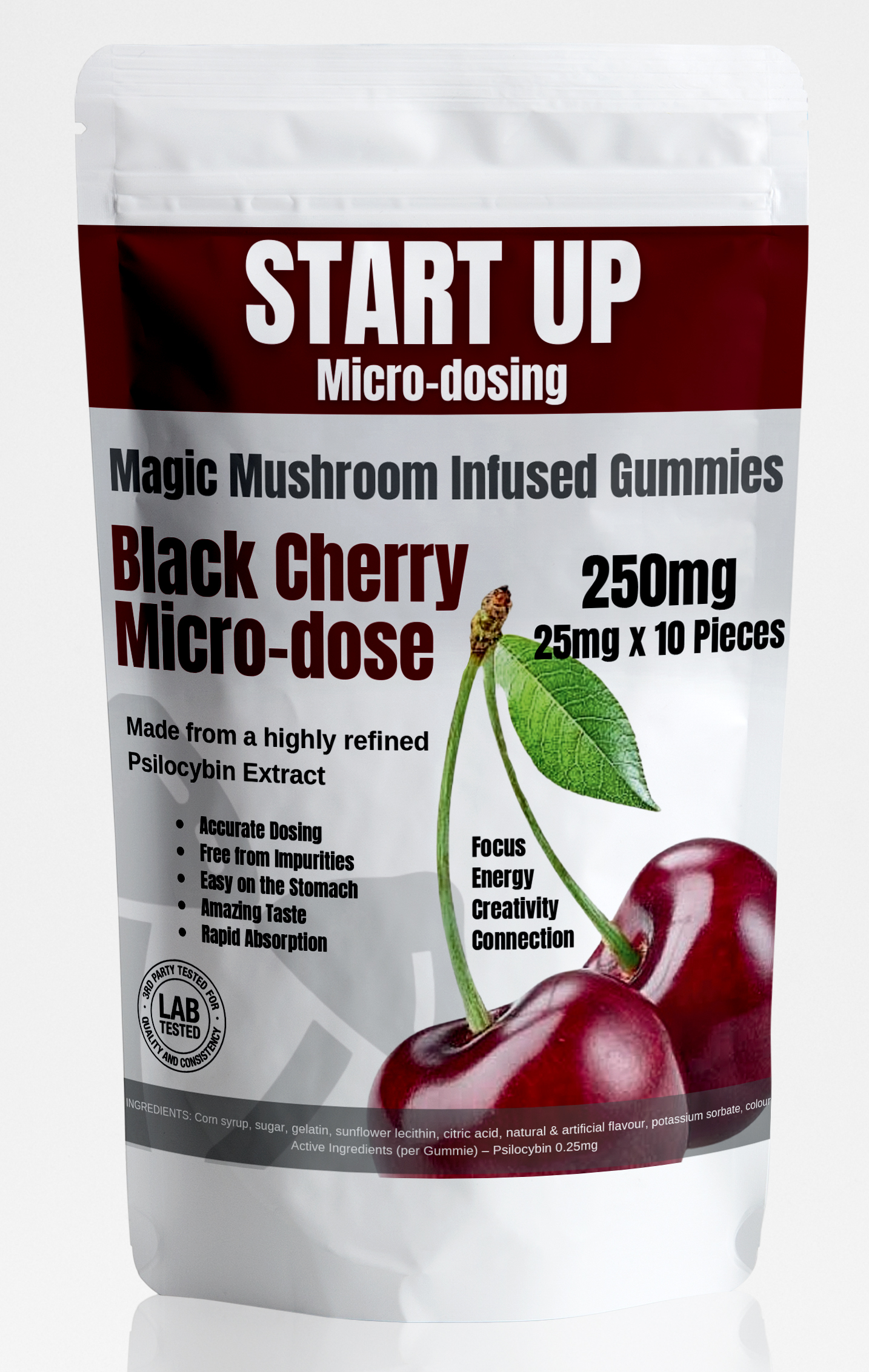 Startup Black Cherry Microdose Gummies 250mg