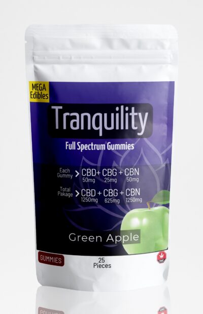 Tranquility CBD CBN CBG - Green Apple - (25 pack)