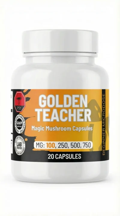 Golden Teacher Microdose Capsules 100mg | 20 Capsules
