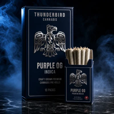 Thunderbird Premium Pre-Rolls Cartons | Purple OG (Indica)